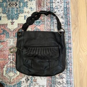 Betsy Johnson Black Western Horseshoe Bag